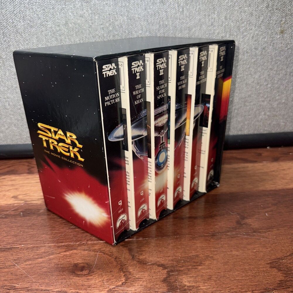 Star Trek The Movie Collection 6 VHS Tapes- Unique Case
